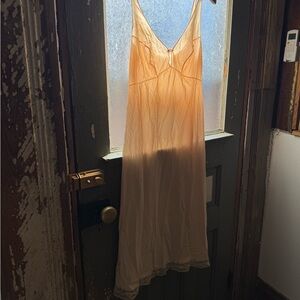 Delicate Slip Dress with button detail- Cream